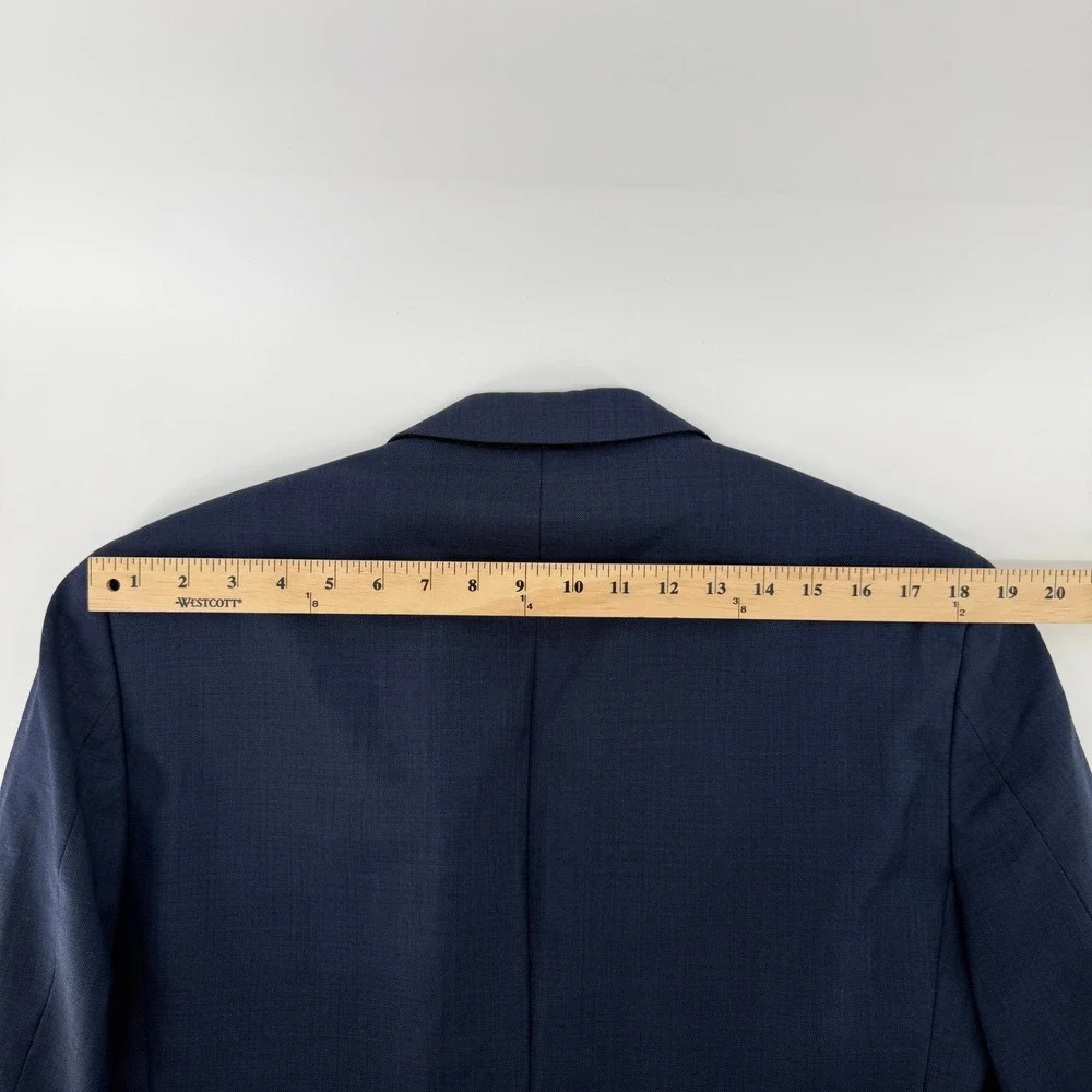 Tommy Hilfiger Blazer Mens 42R Navy Blue Two Button Tailored Sport Coat Preppy